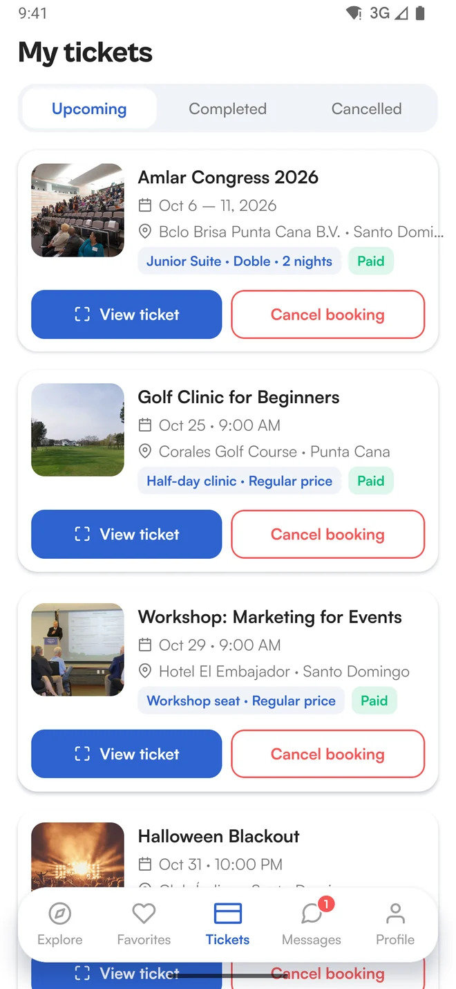 My tickets