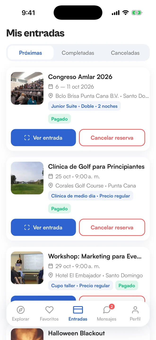 Mis entradas